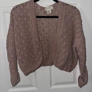 Jessica Simpson Brown Cardigan Sweater Open Front